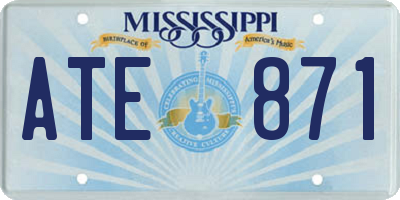 MS license plate ATE871