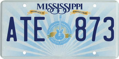 MS license plate ATE873