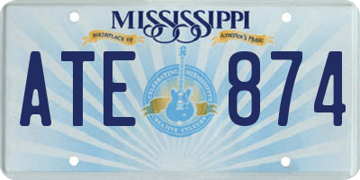 MS license plate ATE874