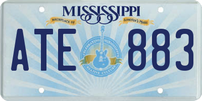 MS license plate ATE883