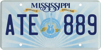 MS license plate ATE889
