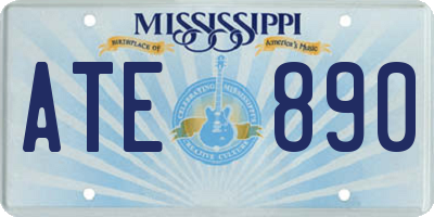 MS license plate ATE890