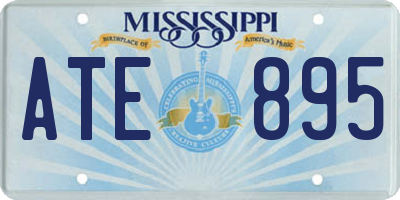 MS license plate ATE895