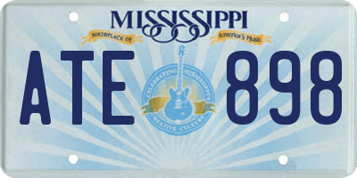 MS license plate ATE898