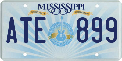 MS license plate ATE899