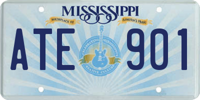 MS license plate ATE901