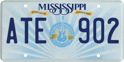 MS license plate ATE902