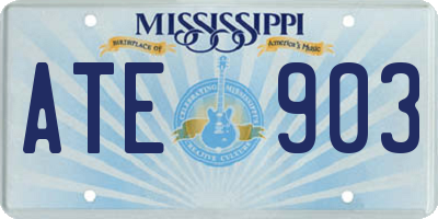 MS license plate ATE903