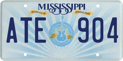 MS license plate ATE904