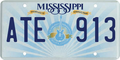 MS license plate ATE913