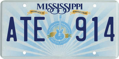 MS license plate ATE914