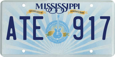 MS license plate ATE917