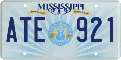 MS license plate ATE921