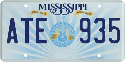 MS license plate ATE935