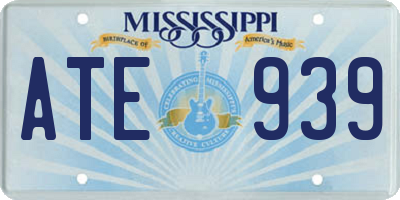 MS license plate ATE939