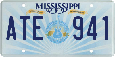 MS license plate ATE941