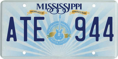 MS license plate ATE944