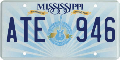 MS license plate ATE946