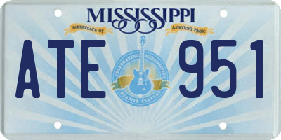 MS license plate ATE951