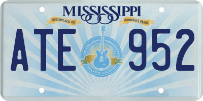 MS license plate ATE952