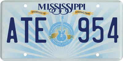 MS license plate ATE954