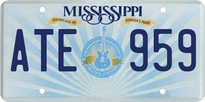 MS license plate ATE959