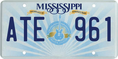 MS license plate ATE961