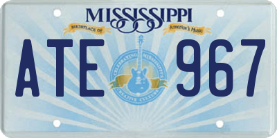 MS license plate ATE967