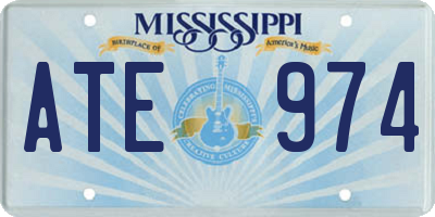 MS license plate ATE974