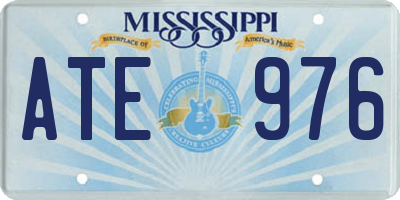 MS license plate ATE976