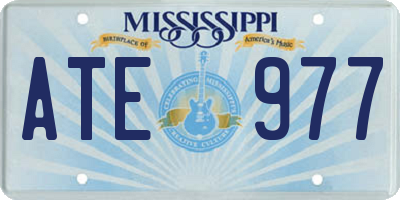 MS license plate ATE977