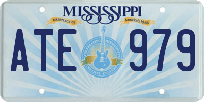 MS license plate ATE979