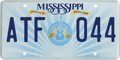 MS license plate ATF044