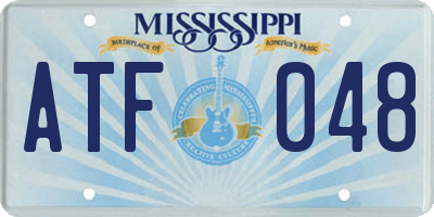 MS license plate ATF048