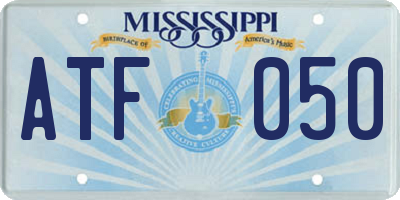 MS license plate ATF050
