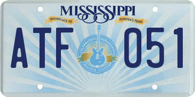 MS license plate ATF051