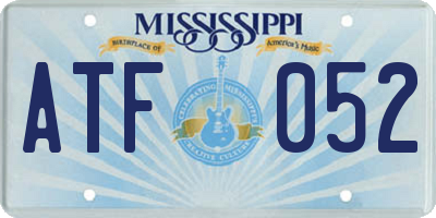 MS license plate ATF052