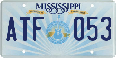 MS license plate ATF053