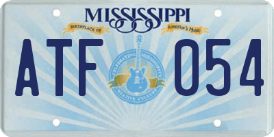MS license plate ATF054