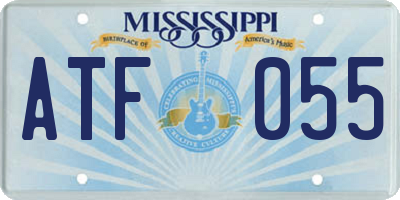 MS license plate ATF055