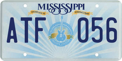 MS license plate ATF056