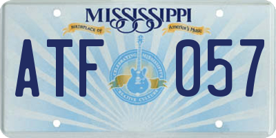MS license plate ATF057