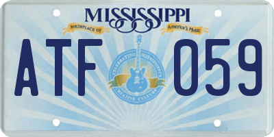 MS license plate ATF059
