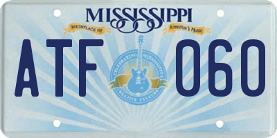 MS license plate ATF060