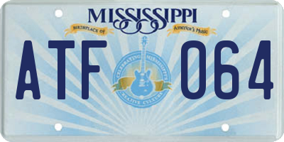 MS license plate ATF064