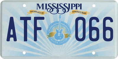 MS license plate ATF066