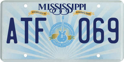 MS license plate ATF069