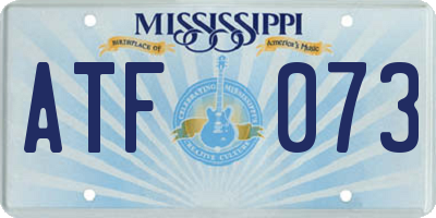 MS license plate ATF073