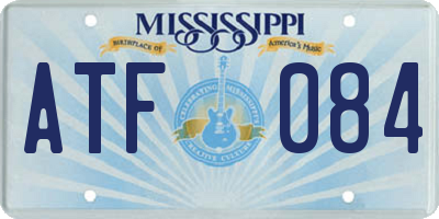 MS license plate ATF084