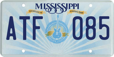 MS license plate ATF085